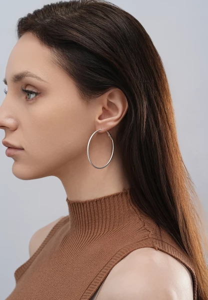 Leslii Ohrringe Creolen Classic in Silber Osterangebot