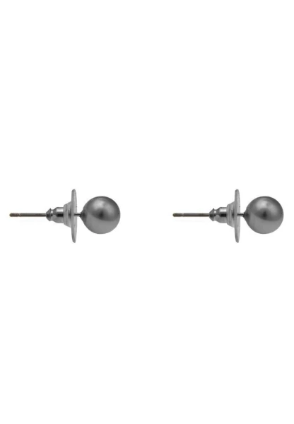 Leslii Ohrringe Ohrstecker Perlen Classic in Grau Lagerräumung