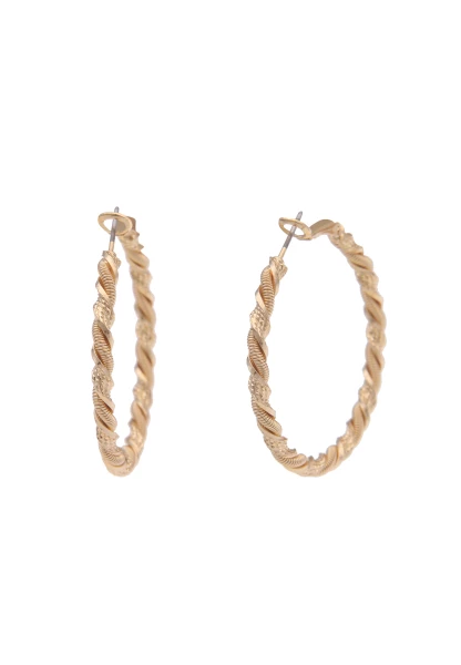 Leslii Ohrringe Creolen Muster Swirl in Gold Bis zu 60% Rabatt