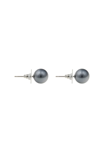 Leslii Damen-Ohrringe Classic Perlen-Ohrringe graue Perlen-Stecker 12mm Ohrstecker in Grau Discount Store für neue Produkte
