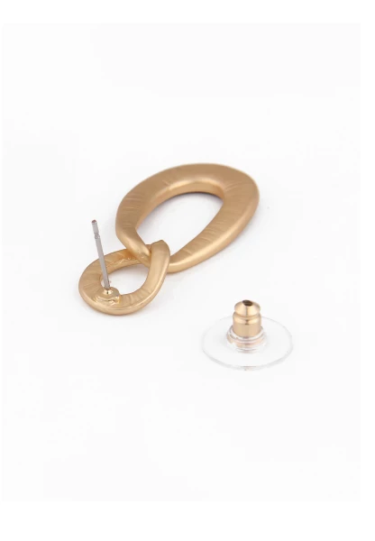 Leslii Damen-Ohrringe mit ovalem Anhänger und Steinchen Modeschmuck-Ohrringe Braun Blau Gold Kauf eins, bekomm eins gratis