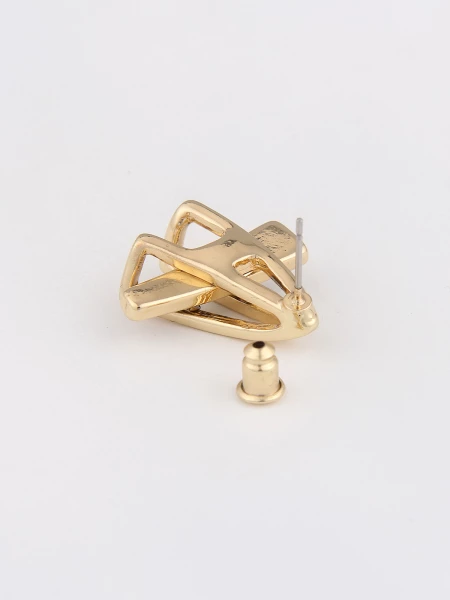 Leslii Damen-Ohrringe Yvonne Statement Glitzer goldene Ohrstecker Modeschmuck-Ohrringe Gold Tägliche Deals