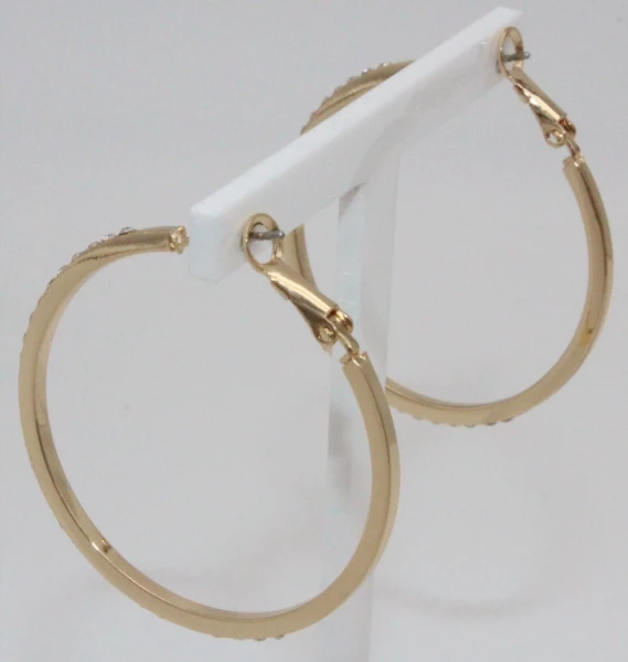 Leslii Damen-Ohrringe Glitzer Creolen Strass-Ohrringe Modeschmuck-Ohrringe Ohrschmuck Gold Riesige Ersparnisse