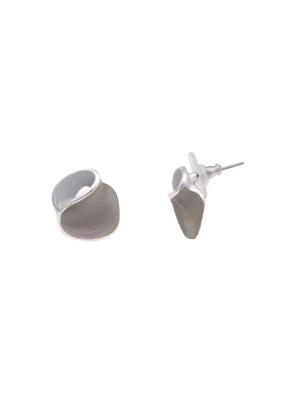 Leslii Damen-Ohrringe Lea graue Ohrstecker silberne Modeschmuck-Ohrringe Ohrschmuck Grau Vierteljährliche Förderung