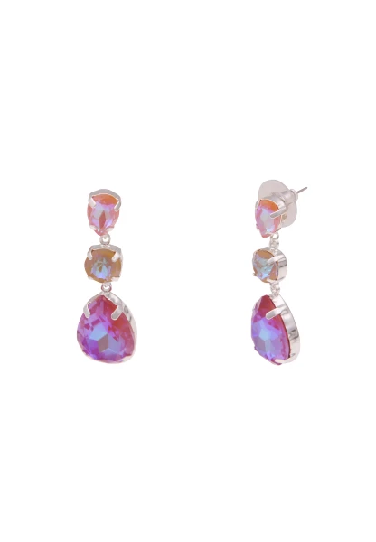 Leslii Ohrringe Ohrhänger Statement Glitzer Tropfen in Pink Discount Store für neue Produkte
