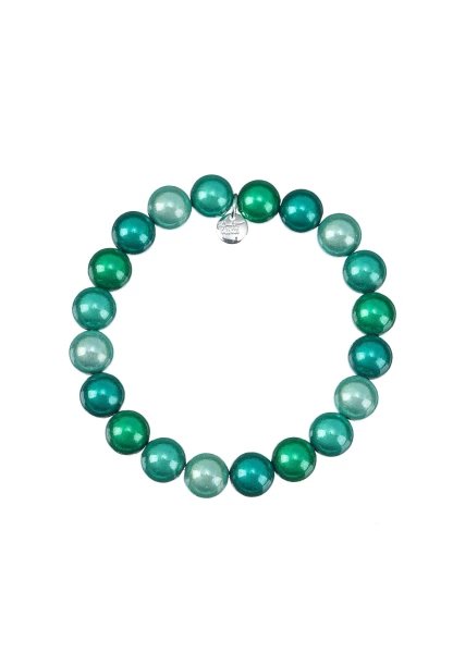 Leslii Reflective Pearl Perlen-Armband Magic 3D-Effekt Ø 10mm in Türkis Clearance-Verkauf