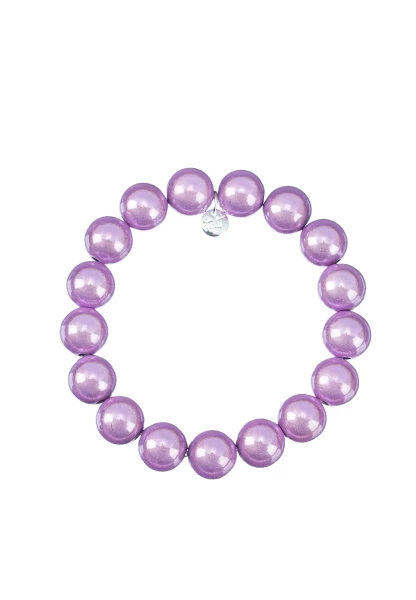 Leslii Reflective Pearl Perlen-Armband Magic 3D-Effekt Ø 12mm in Lila Speichern exportieren