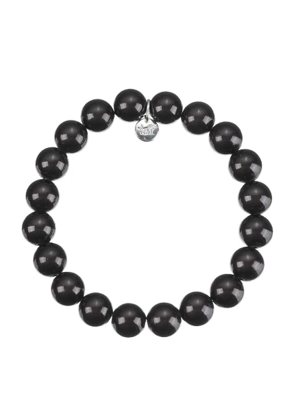 Leslii Reflective Pearl Perlen-Armband Magic 3D-Effekt Ø 10mm in Schwarz Fabrikpreis
