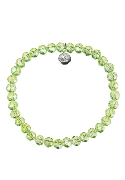Leslii Damen-Armband Kate Kristall Glasperlen dehnbar Grün Heißer Verkauf