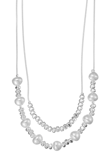 Leslii kurze Layering Kette Pearls Silber Sonderangebot der Fabrik