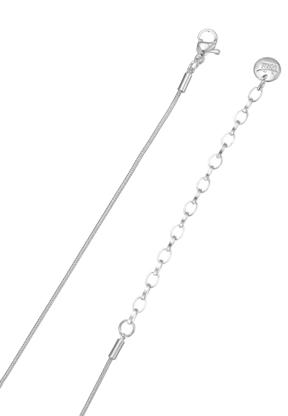 Leslii kurze Schlangenkette Strasskreis | Silber 2025