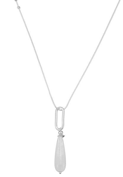Leslii lange Schlangenkette Stone | Silber Online