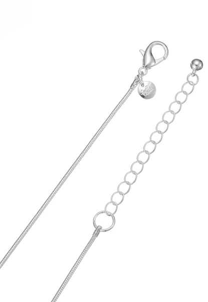 Leslii lange Schlangenkette Heart Stone | Silber Outlet