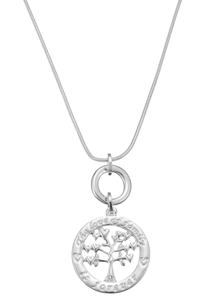 Leslii Lange Kette Lebensbaum Silber im Angebot