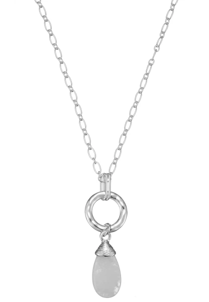 Leslii lange Halskette Stone Silber Limitierter Zeitrabatt