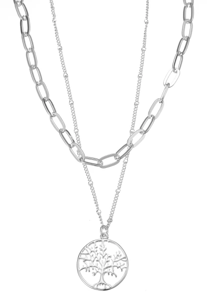 Leslii Kurze Halskette Lebensbaum Silber Fabrik Onlineshop