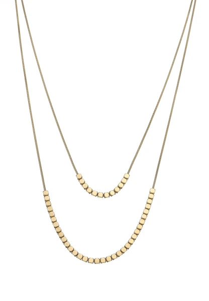 Leslii Kurze Kette Layering Würfel Gold Günstig kaufen