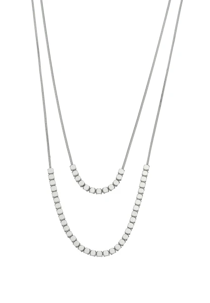 Leslii Kurze Kette Layering Würfel Silber Versandkostenfrei