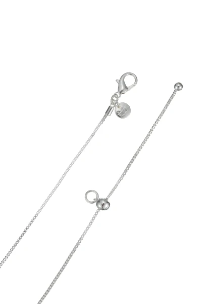 Leslii Lange Kette Oval Glasstein Silber Online Shopping