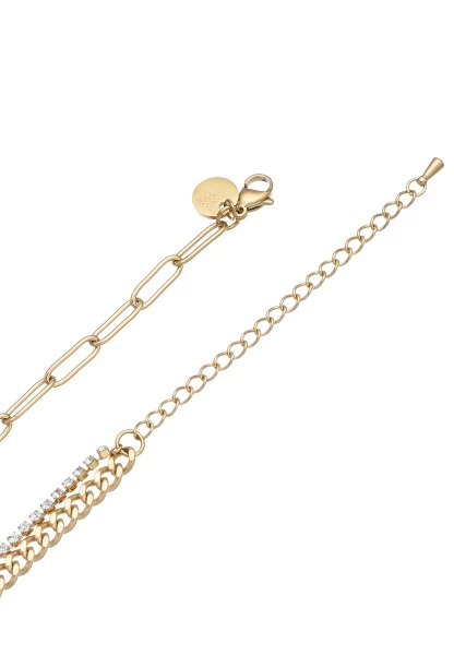 Leslii Kurze Halskette Glitzer Panzer-Kette Gold Top Angebot