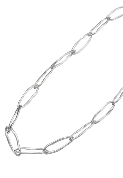 Leslii Kurze Halskette Oval Glieder Collier Silber Sonderangebote