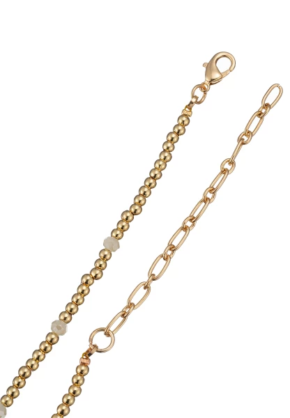Leslii Kurze Halskette Kugeln Glasperlen Gold Begrenzte Freigabe