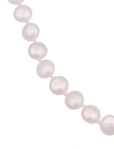 Leslii Damen-Kette weiße Perlen-Kette Muschelkern Perlen-Collier kurze Halskette Modeschmuck Weiß Letzte 2 Tage