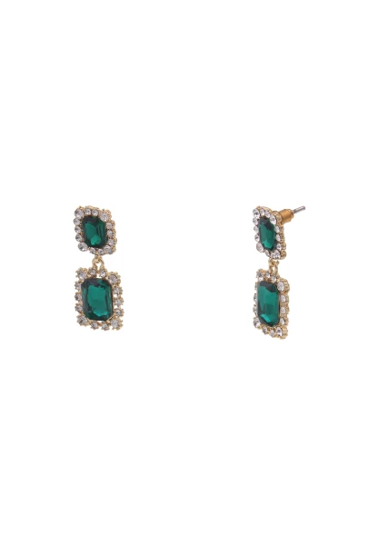 -50% SALE Leslii Ohrringe Ohrhänger Glitzer Statement in Gold Grün Rabatte dieses Monats