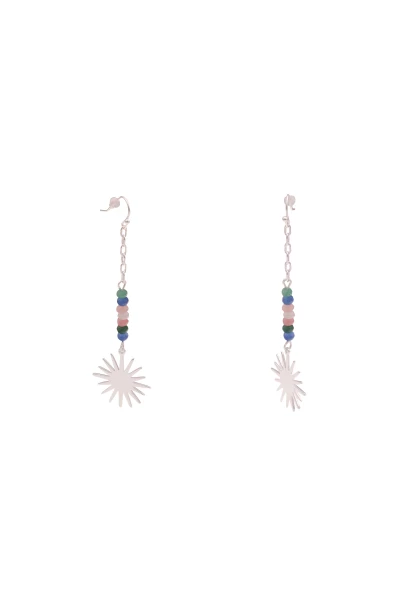 -50% SALE Leslii Ohrringe Ohrhänger Naturstein Sonne in Silber Bunt Black Friday