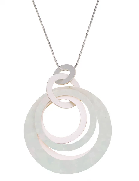 -50% SALE Leslii Lange Halskette Nicole Matt Ring in Silber Mint Valentinstagsangebot