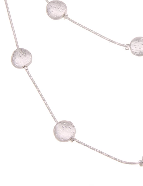 -50% SALE Leslii Kurze Halskette Muster Rund in Silber Sonderangebote