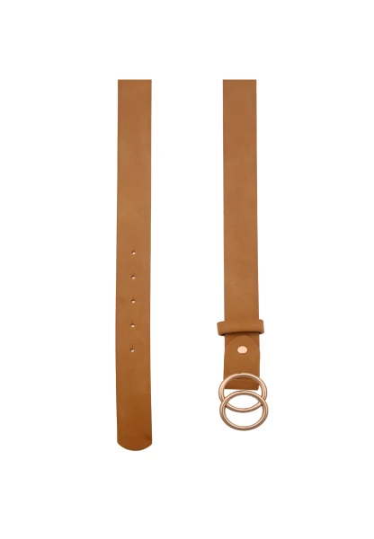 -70% SALE! Leslii Damen-Gürtel Doppel-Ring hellbrauner Gürtel Classic Braun Gold Bis zu 60% Rabatt