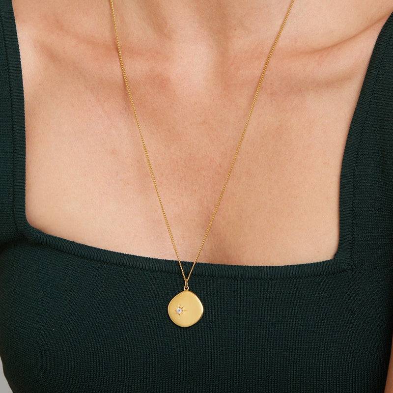 Mosuo Jewellery Geburtsstein Halskette Juni - Vermeil & Mondstein Letzte 2 Tage