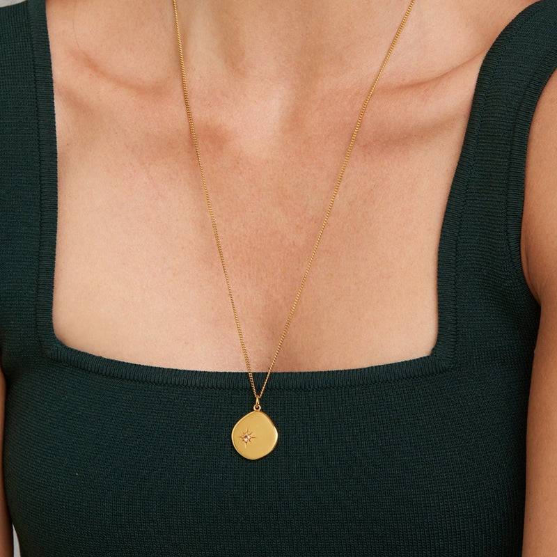 Mosuo Jewellery Geburtsstein Halskette November - Vermeil & Citrin Bis zu 65% Rabatt