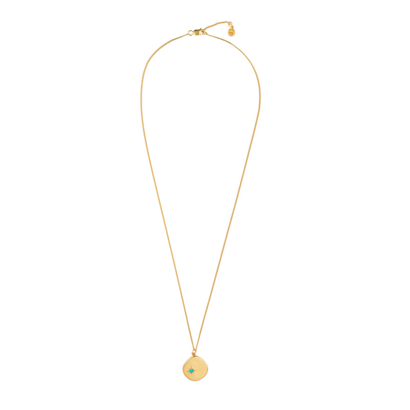 Mosuo Jewellery Geburtsstein Halskette Dezember - Vermeil & Türkis Nur für heute