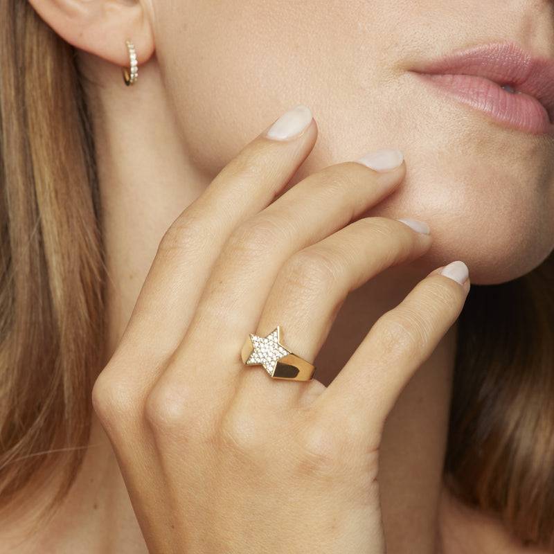 Mosuo Jewellery Diamant Stern Ring Kostenloser Versand international