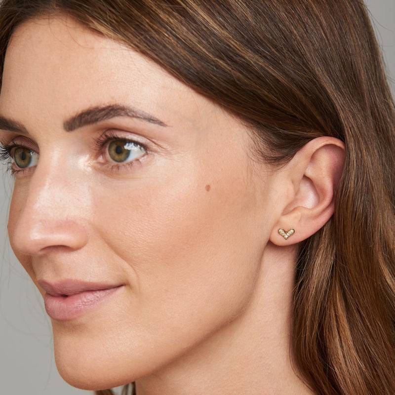 Mosuo Jewellery Diamant Herz Ohrringe Im Verkauf
