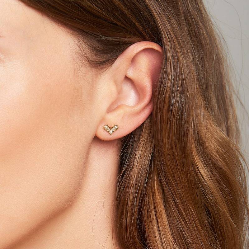 Mosuo Jewellery Diamant Herz Ohrringe Im Verkauf