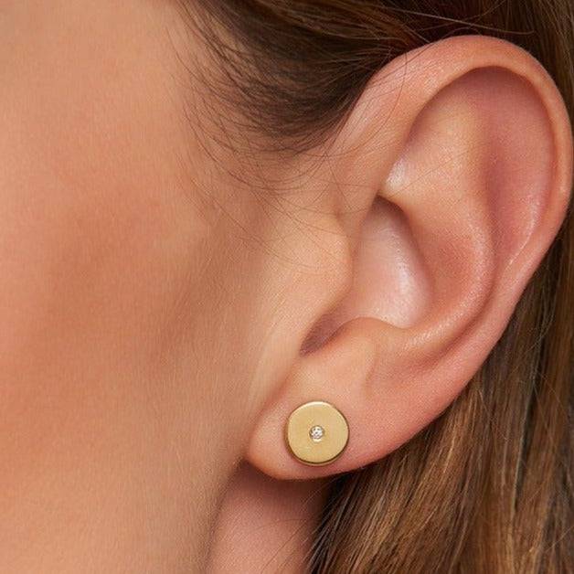 Mosuo Jewellery Brilliant Ohrstecker mit Creole Auslauf