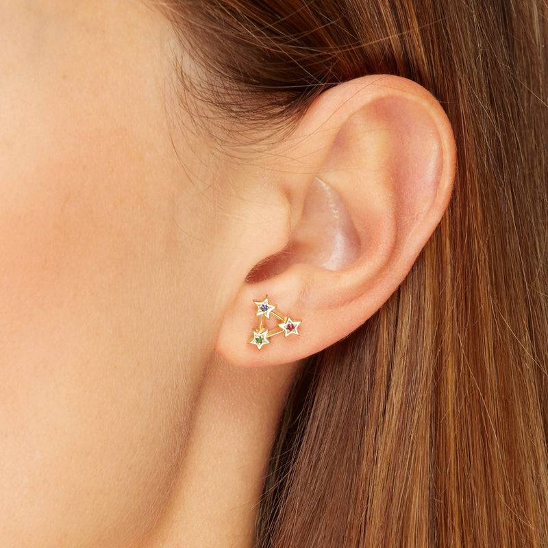 Mosuo Jewellery Regenbogen Stern Ohrstecker im Angebot