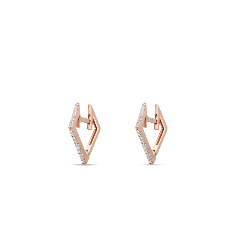 Mosuo Jewellery Eckige Diamant Creolen Günstiger Verkauf