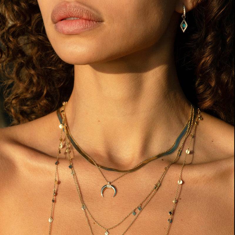 Mosuo Jewellery Mond Diamant Anhängerkette Sonderangebot