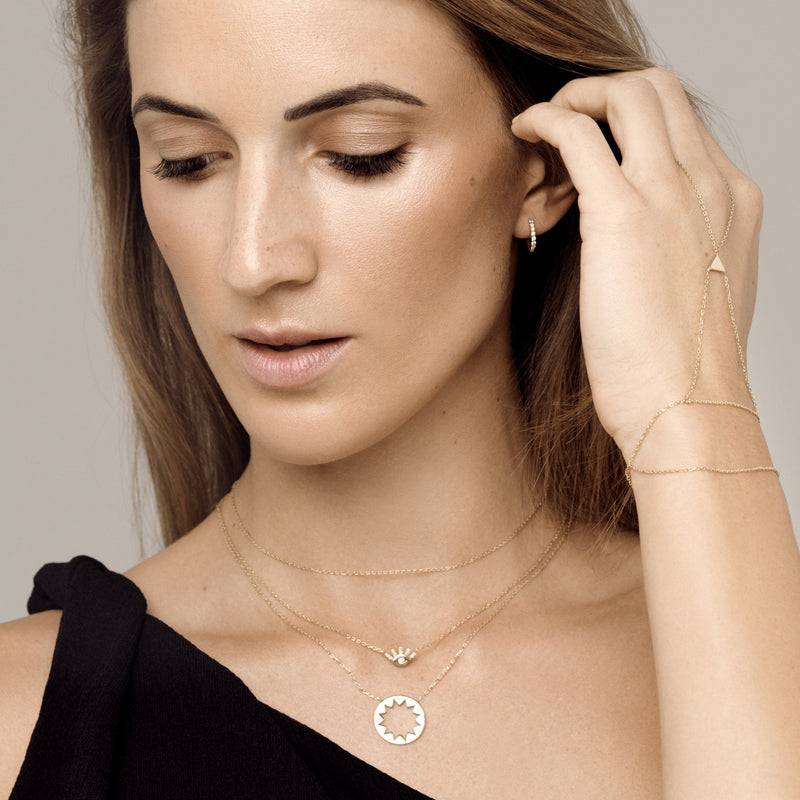 Mosuo Jewellery Sonnen Diamant Anhängerkette Rabatt