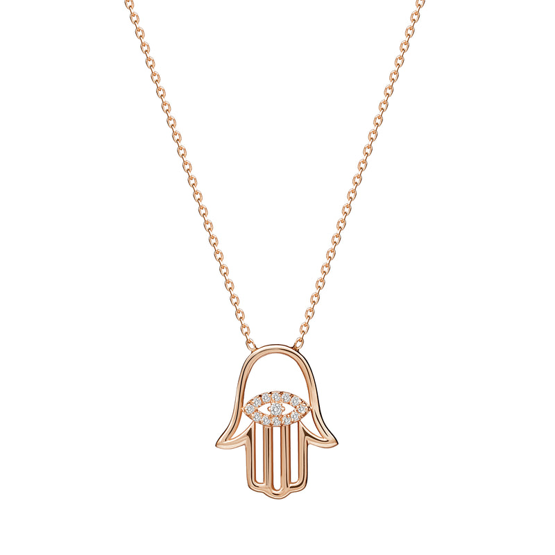 Mosuo Jewellery Hamsa Diamant Halskette Preisnachlass