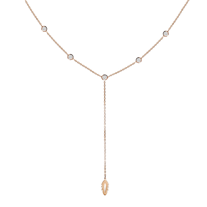Mosuo Jewellery Feder Y-Halskette mit Steinen Muttertagsangebot