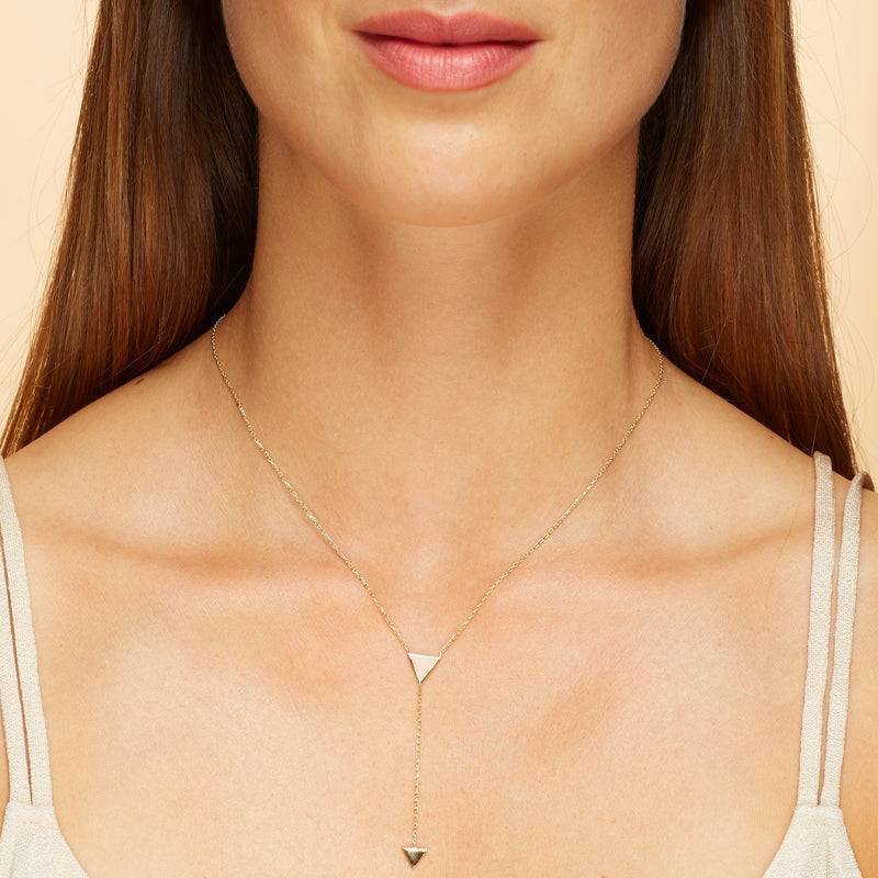 Mosuo Jewellery Pfeil Rosé Y-Halskette Lagerräumung