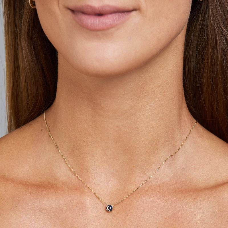 Mosuo Jewellery Emaille Diamant Mond Halskette Online Outlet