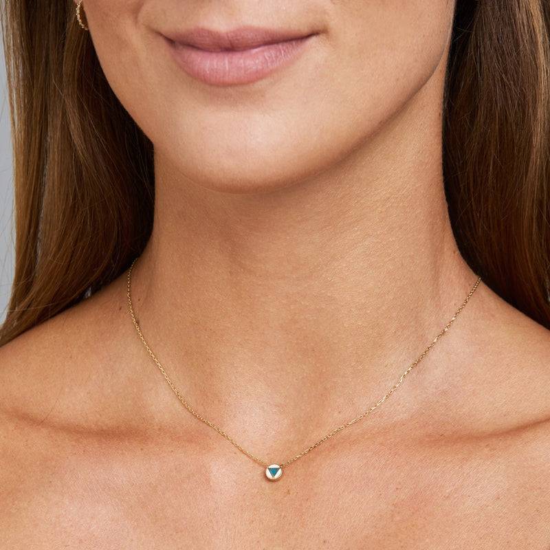 Mosuo Jewellery Emaille Dreieck Halskette Zeitlich begrenztes Angebot