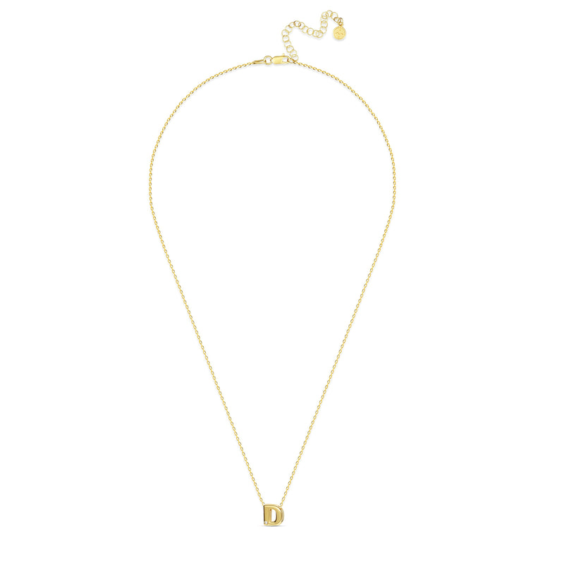 Mosuo Jewellery Diamant Buchstaben Halskette “D” - Vermeil Neuheiten