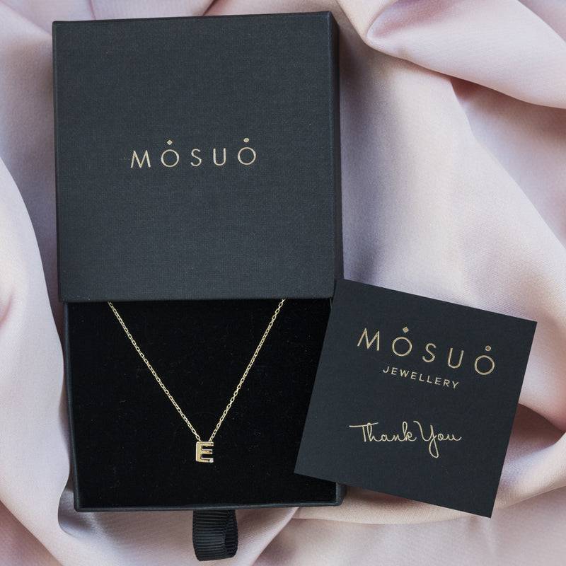 Mosuo Jewellery Diamant Buchstaben Halskette “E” - Vermeil Bestseller
